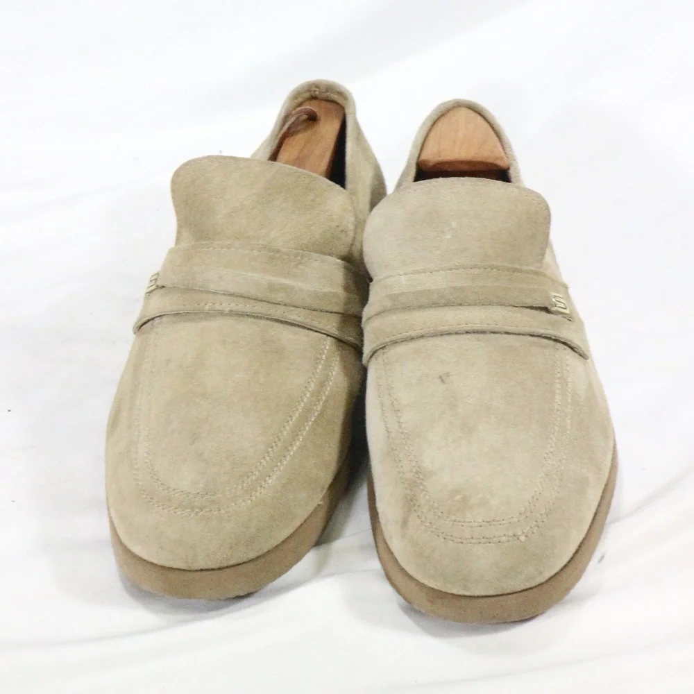 VTG GREEN COMFORT Tan Suede Mens Loafers 9 EEE Size 9 Extra Wide - Picture 2 of 8